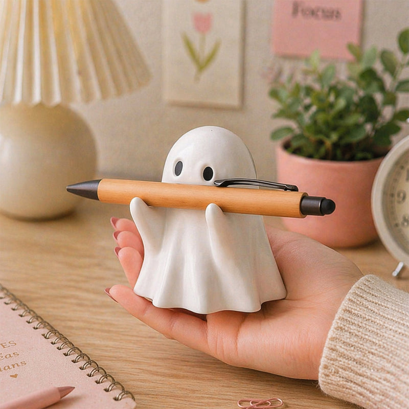 Personalized Cute Ghost Pen Holder – Custom Name Desk Organizer Gift for Kids & Friends | Love Craft Gifts™
