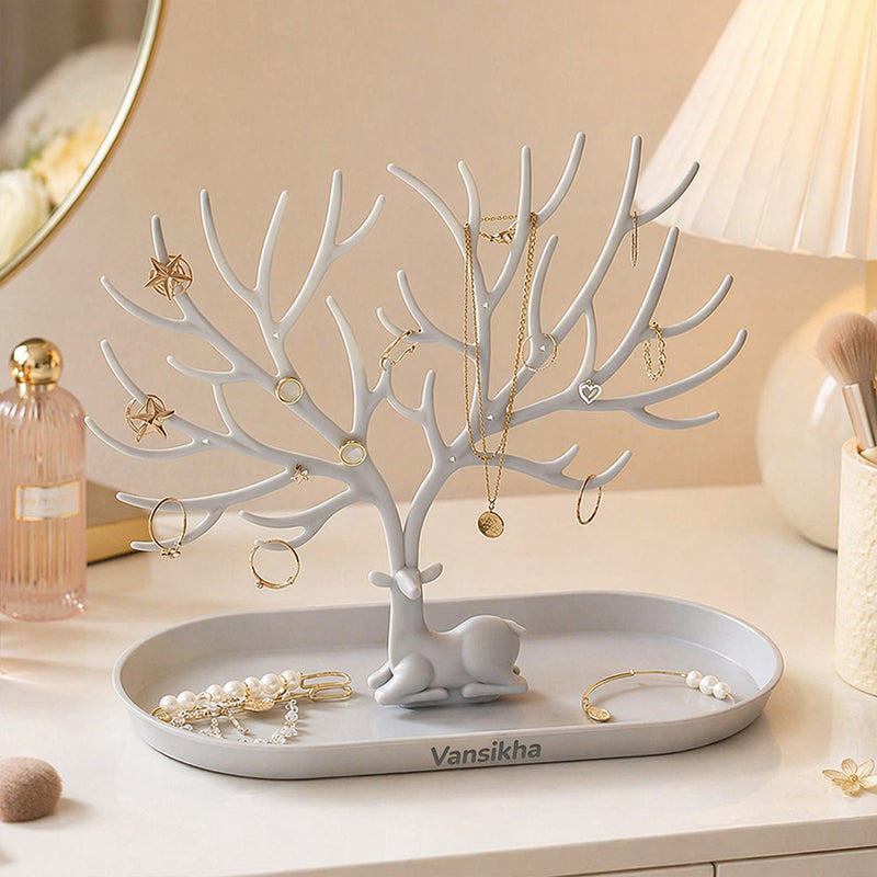 Personalized Jewellery Organizer Tree with Custom Name – Premium Plastic Jewellery Holder Gift (Standard Gift Size) | Love Craft Gifts™