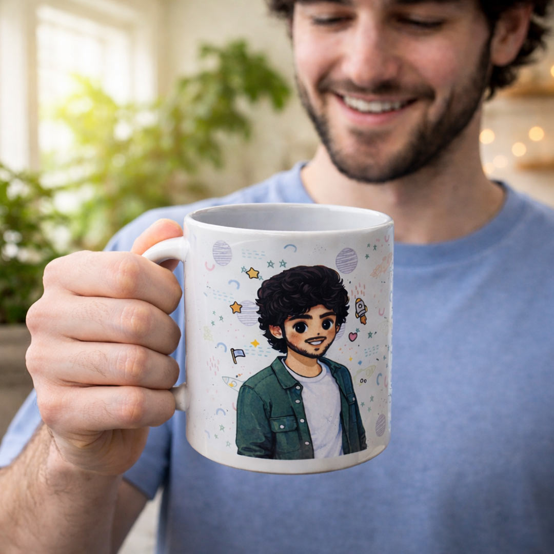 Personalized Kawaii Illustration Ceramic Mug – 250ml Cute Cartoon Gift | Love Craft Gifts