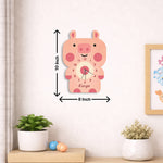 Personalized Pig Wooden Wall Clock Custom Name Kids Room Decor 8x10 Inch | Love Craft Gifts