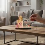 Personalized Acrylic LED Lamp – “Happiness Means You” Gift (8×9 Inch) | Love Craft Gifts