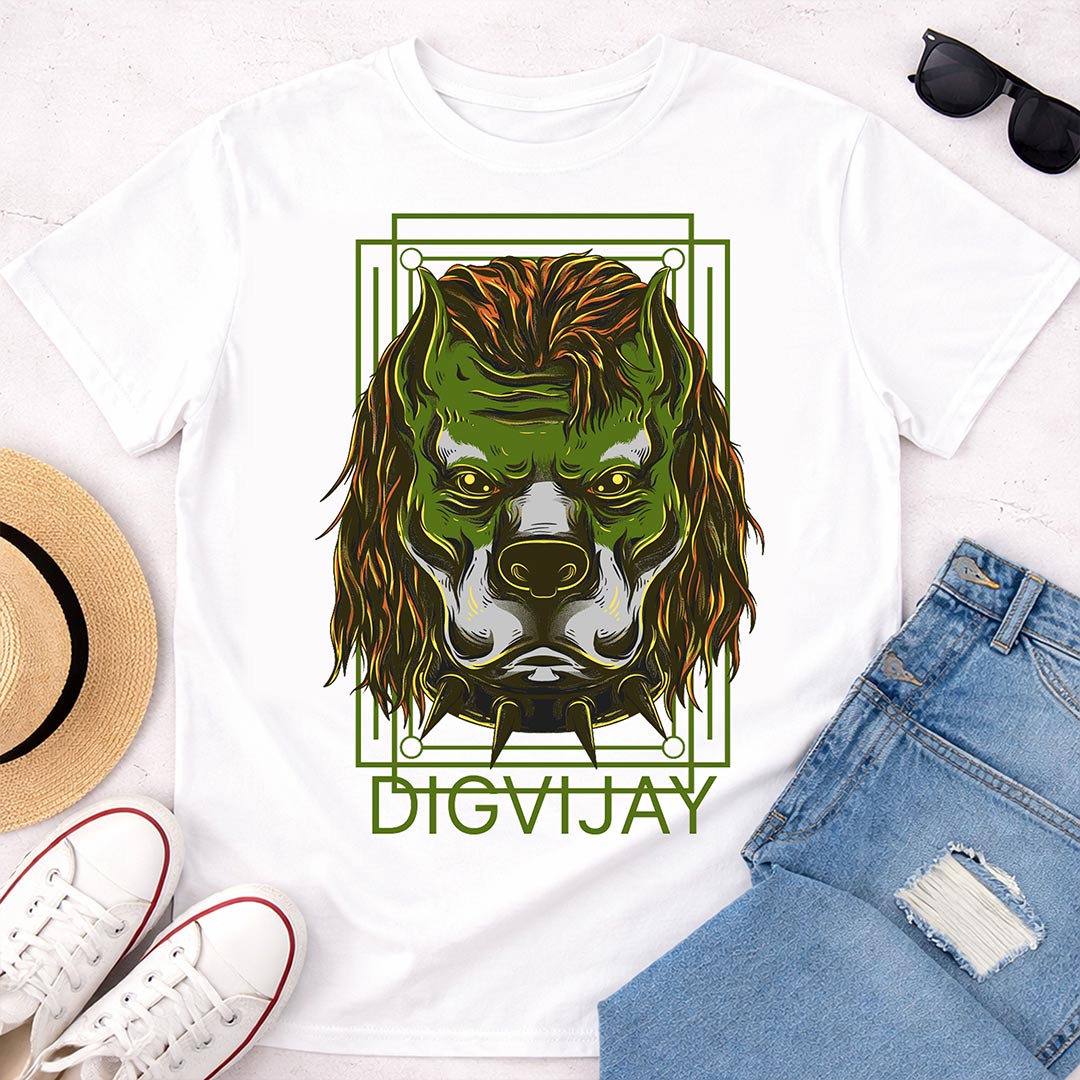Personalized Fierce Lion Graphic T-Shirt – Custom Name Printed Bold Animal Design Tee for Boys & Men | Love Craft Gifts
