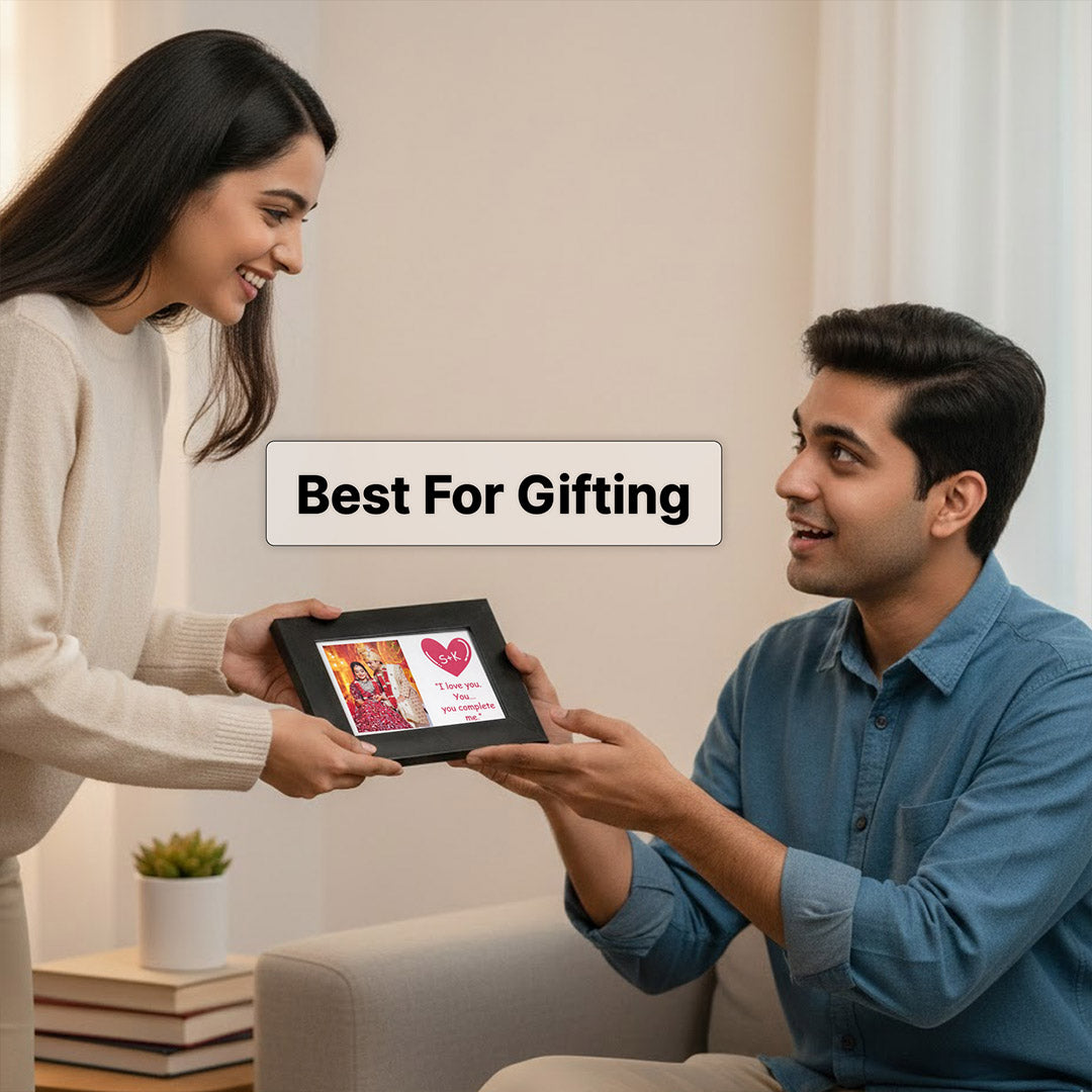 Personalized Mini Couple Photo Frame with Love Quote (6×4”) | Love Craft Gifts