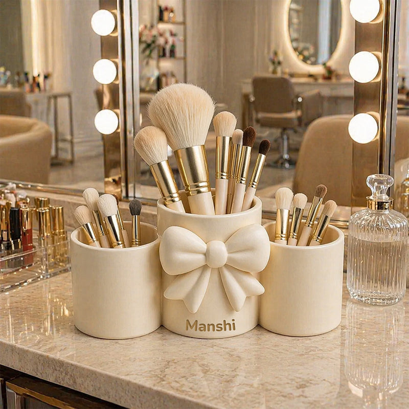 Personalized Makeup Brush Holder Organizer (Standard Size) – Custom Name Vanity Storage Gift | Love Craft Gifts™