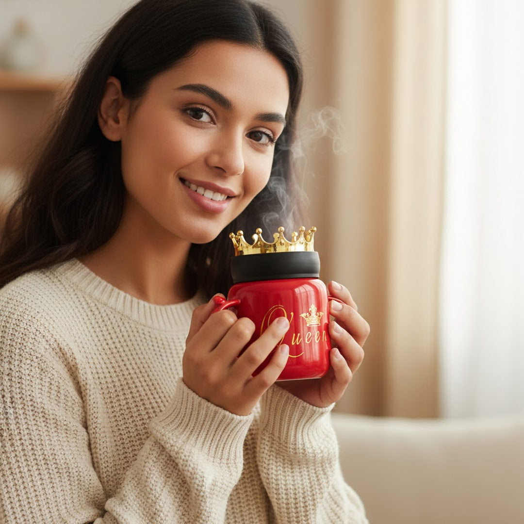 Personalized Queen Crown Ceramic Mug with Name – Royal Gift for Her | Love Craft Gifts