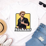Personalized Cartoon Portrait Graphic T-Shirt – Custom Name & Photo Print | Love Craft Gifts