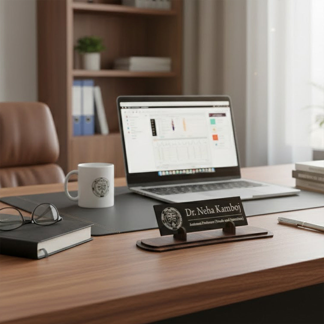 Personalized Premium Acrylic Desk Name Plate for Office & Home (12×8 Inch) | Love Craft Gifts