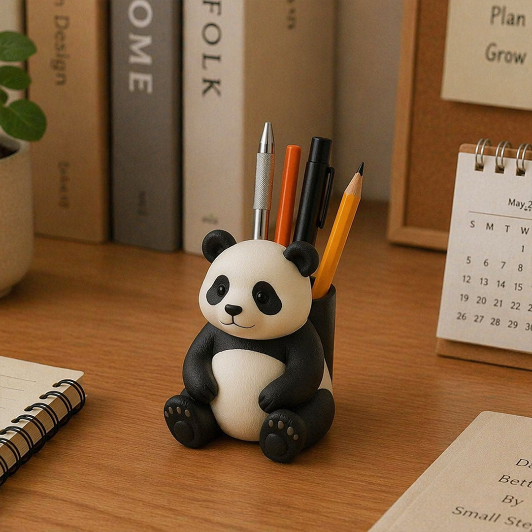 Personalized Panda Pen Holder – Custom Name Cute Panda Desk Organizer Gift | Love Craft Gifts™