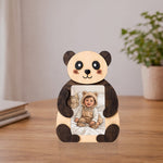 Personalized Panda Wooden Photo Frame (5x8 Inch) – Cute Custom Baby Memory Gift | Love Craft Gifts™