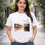 Personalized Couple Photo Name T-Shirt – Custom Name & Photo Printed White T-Shirt | Love Craft Gifts