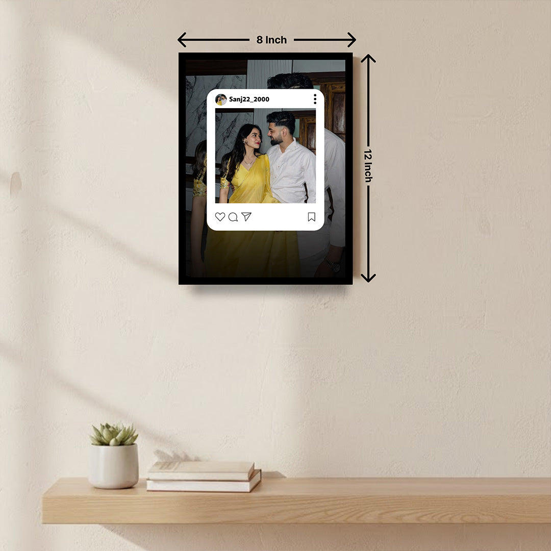 Personalized Instagram Photo Frame (8×12 Inch) | Love Craft Gifts