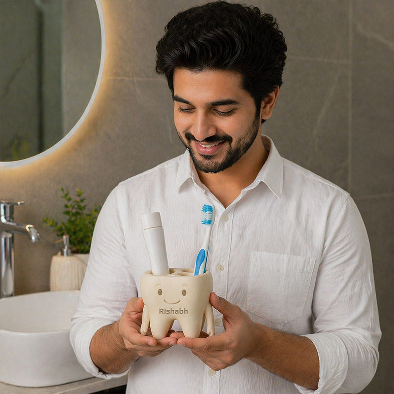 Personalized Toothbrush Holder Cup (Standard Size) – Custom Name Plastic Bathroom Organizer Gift | Love Craft Gifts™