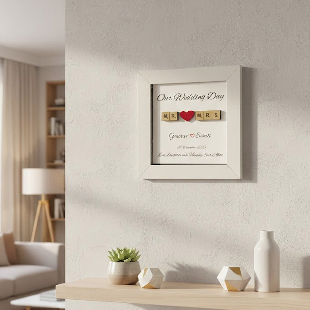 Personalized Wedding Day Photo Frame (6×6”) | Love Craft Gifts