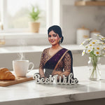 Personalized Best Wife Photo Table Stand – A Heartfelt Gift for Her | Love Craft Gifts