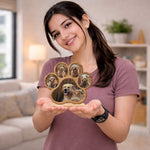 Personalized Pet Paw Photo Frame – Custom Dog Memory Wooden Frame (6x5 Inch) Unique Pet Lover Gift | Love Craft Gifts™