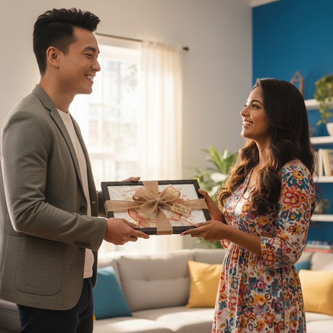 Personalized Doodle Art Photo Frame – Custom Wall Décor | Love Craft Gifts