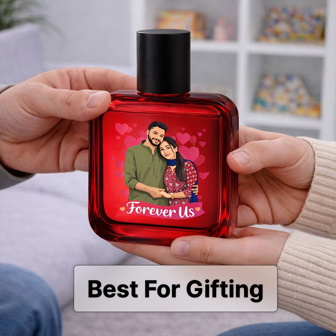 Personalized Happy Anniversary Perfume Bottle – Custom Photo & Name | Wild Stone Ultra Sensual 100ml | Love Craft Gifts