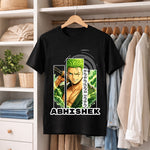 Personalized Anime Swordsman Inspired Name T-Shirt for Men & Women – Custom Printed Black Tee | Love Craft Gifts