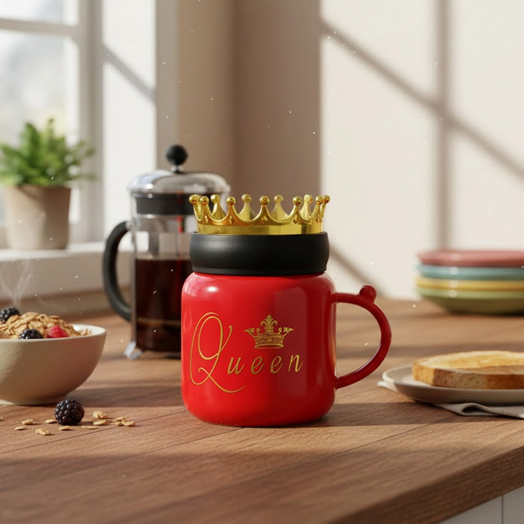 Personalized Queen Crown Ceramic Mug with Name – Royal Gift for Her | Love Craft Gifts