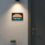 Personalized Radha Krishna Wooden Name Plate (9 x 6 Inch) | Love Craft Gifts