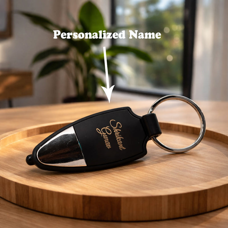 Personalized RGB Glow Name Keychain – Multicolor LED Light Gift | Love Craft Gifts