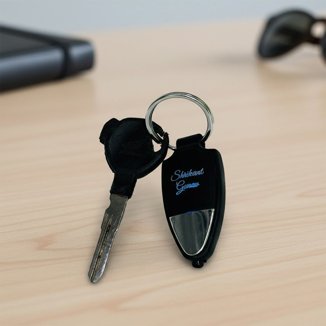 Personalized RGB Glow Name Keychain – Multicolor LED Light Gift | Love Craft Gifts