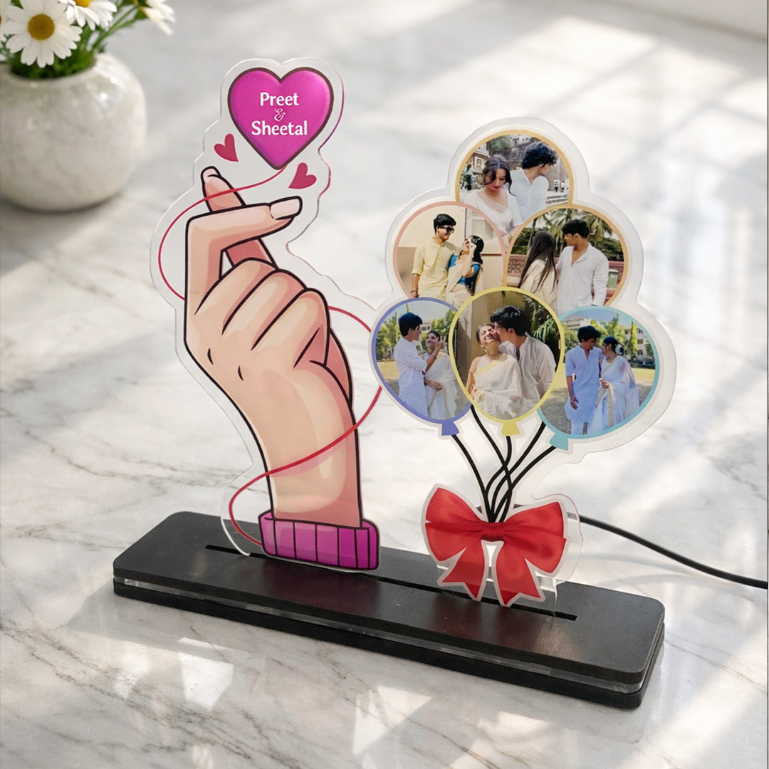 Together Forever Glow – Personalized Couple Acrylic Lamp | Love Craft Gifts