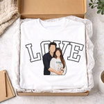 Personalized LOVE Photo Print White T-Shirt – Unisex Custom Picture Tee | Love Craft Gifts