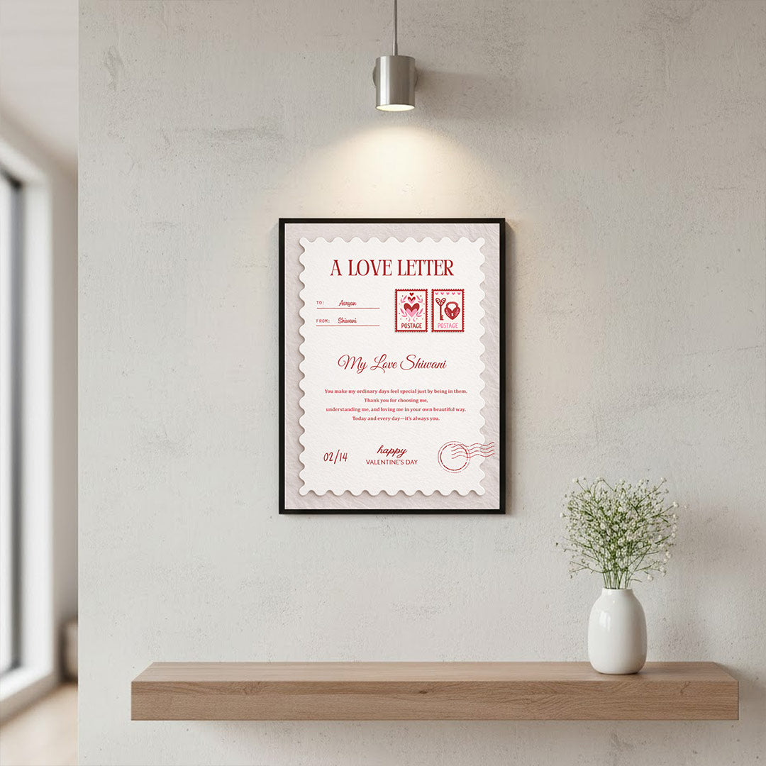 Personalized Love Letter Wall Frame (8×12 Inch) | Love Craft Gifts
