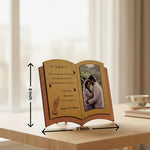 Personalized Open Book Photo Frame with Custom Picture (7×8”) | Love Craft Gifts