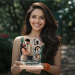 Personalized Couple Photo Acrylic Table Stand Custom Name Wedding Gift Frame 6x8 Inch | Love Craft Gifts