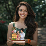 Personalized Couple Cartoon Wooden Table Stand – “Together Forever” Custom Photo & Name Stand (7x7 Inch) Romantic Gift for Boyfriend, Girlfriend & Anniversary | Love Craft Gifts