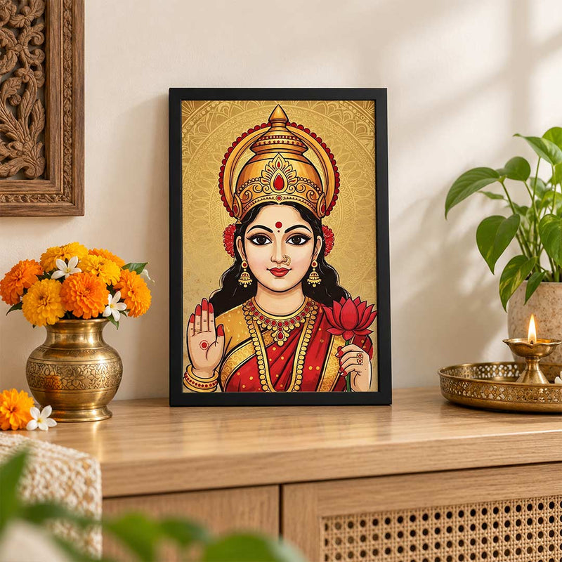 Maa Lakshmi Devotional Frame | Diwali & Housewarming Gift | Love Craft Gifts™