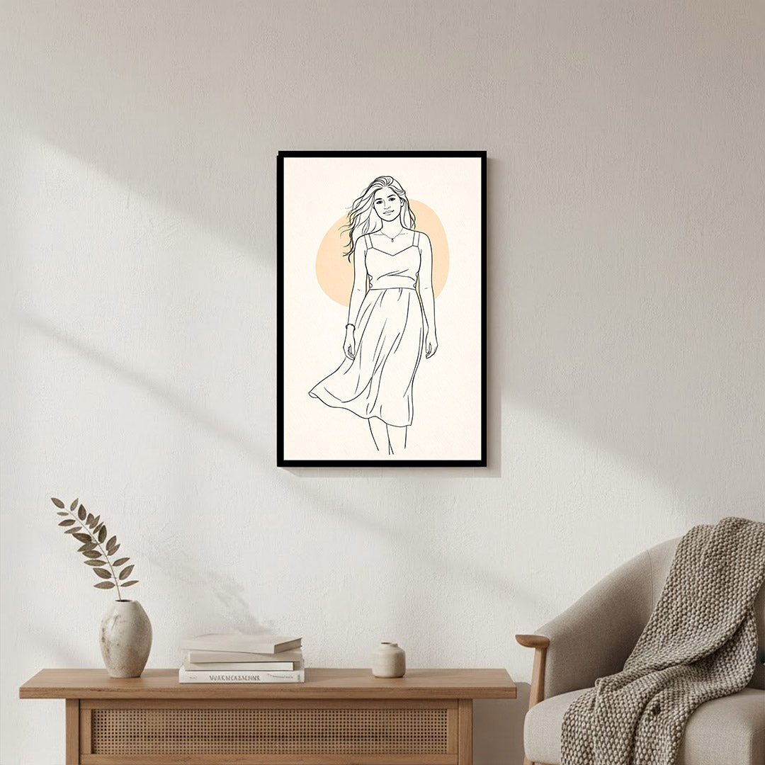 Minimalist Line Art Wall Frame (8×12”) | Love Craft Gifts