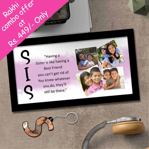 Personalized Wooden Photo Frame for Sister: Gift/Send Home Gifts Online  L11095350 |IGP.com