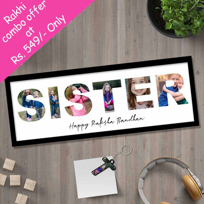 Photo Collage Frame -Best Rakhi Gift for Sister | Love Craft Gifts