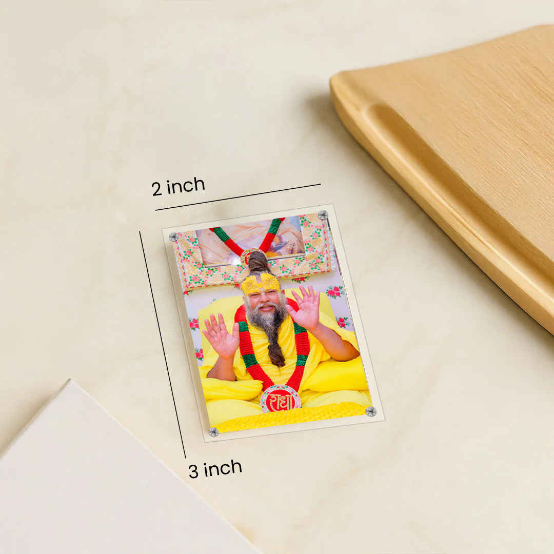 Premanand Ji Maharaj Acrylic Magnet – 2×3 Inch | Love Craft Gifts