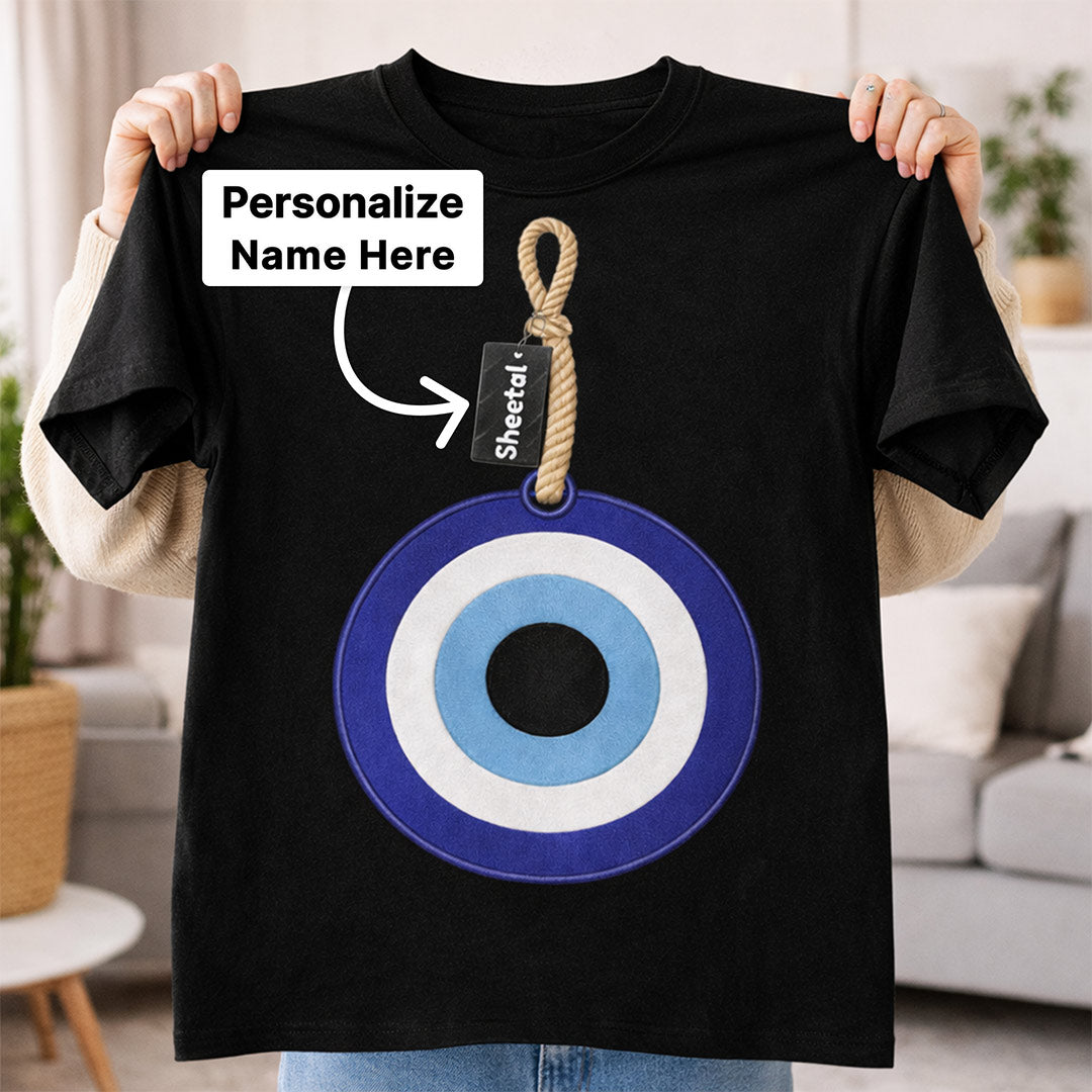 Evil Eye Protection Graphic Print Black T-Shirt – Unisex Casual Wear | Love Craft Gifts