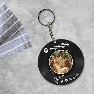 Disc Shaped Song Image Spotify Keychain | Love Craft Gifts