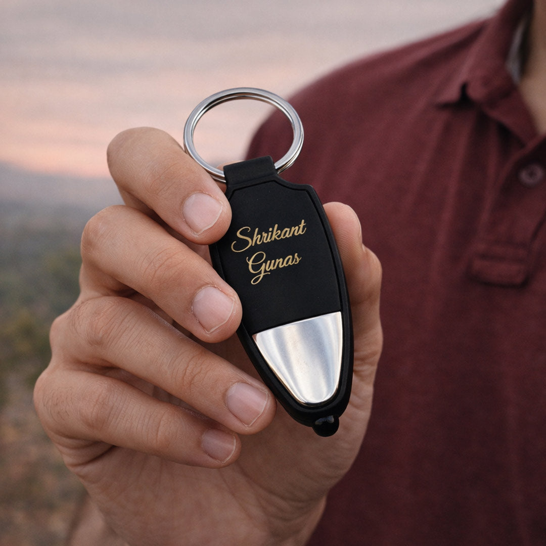 Personalized RGB Glow Name Keychain – Multicolor LED Light Gift | Love Craft Gifts