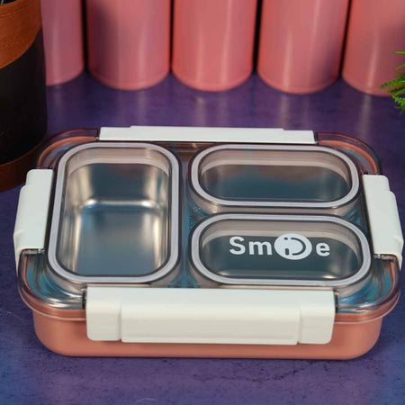 Stainless Steel  Lunch Box | 3 Compartments |650ml(7059)