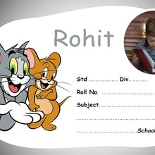 Customized Tom & Jerry Name Slips | 12x18" Sheet with 36 Labels