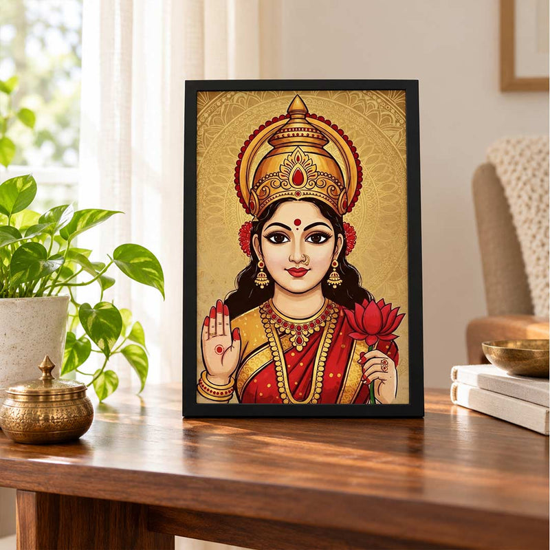 Maa Lakshmi Devotional Frame | Diwali & Housewarming Gift | Love Craft Gifts™