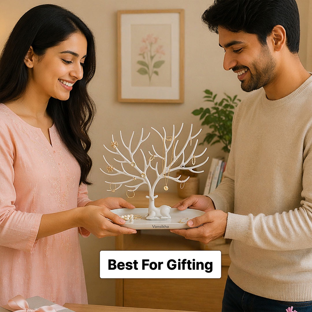 Personalized Jewellery Organizer Tree with Custom Name – Premium Plastic Jewellery Holder Gift (Standard Gift Size) | Love Craft Gifts™