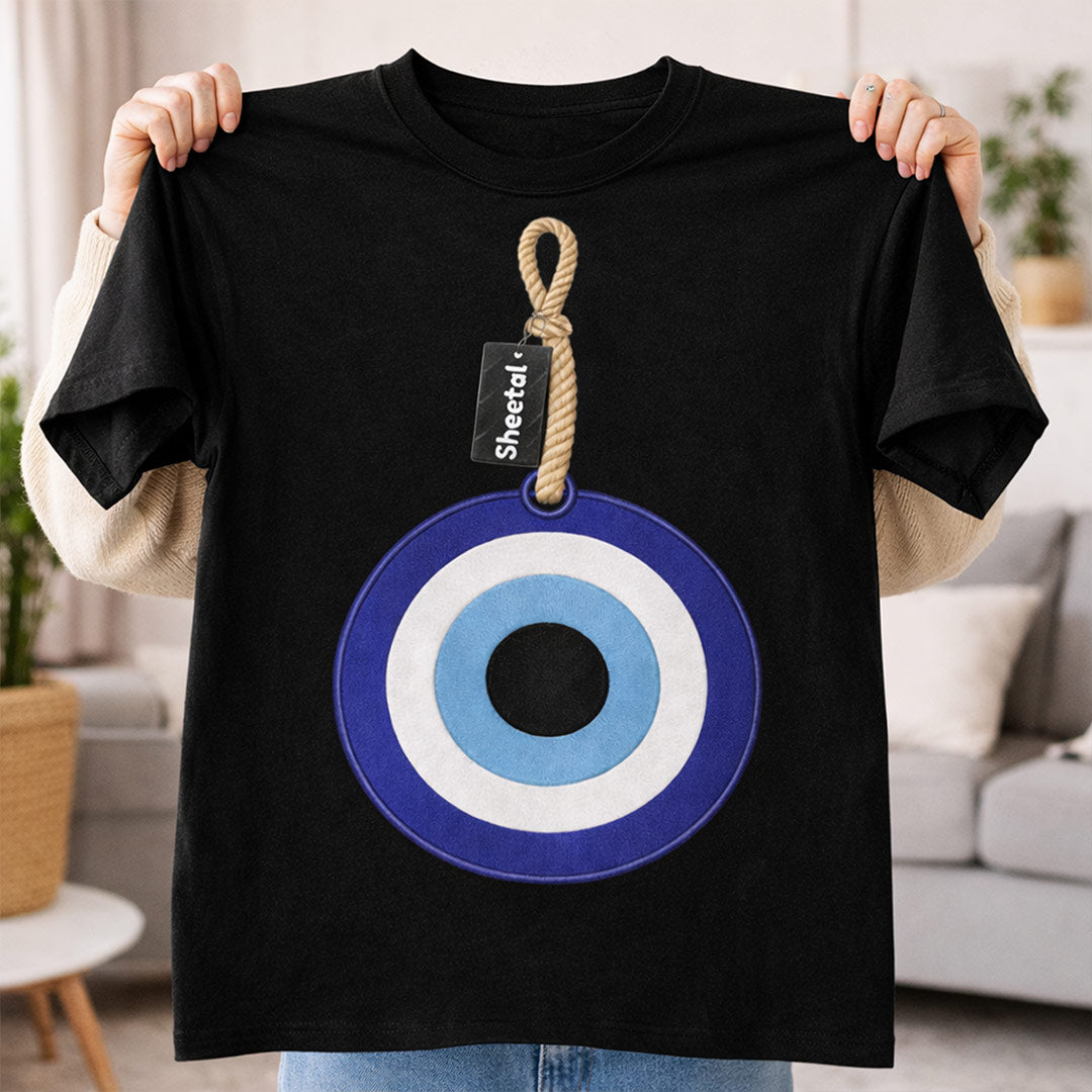 Evil Eye Protection Graphic Print Black T-Shirt – Unisex Casual Wear | Love Craft Gifts