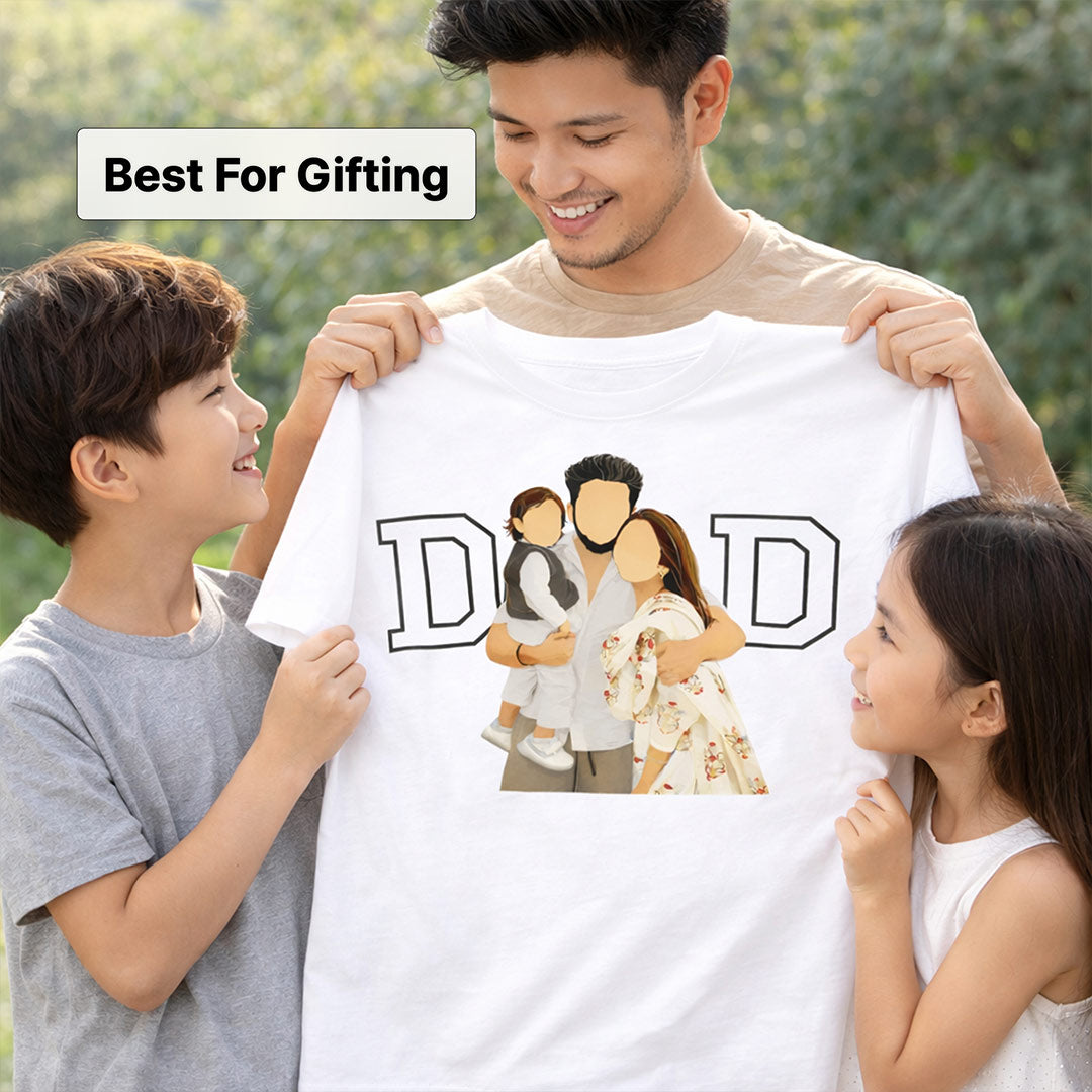 Personalized Family Photo Print White T-Shirt – Unisex Casual Wear | Love Craft Gifts