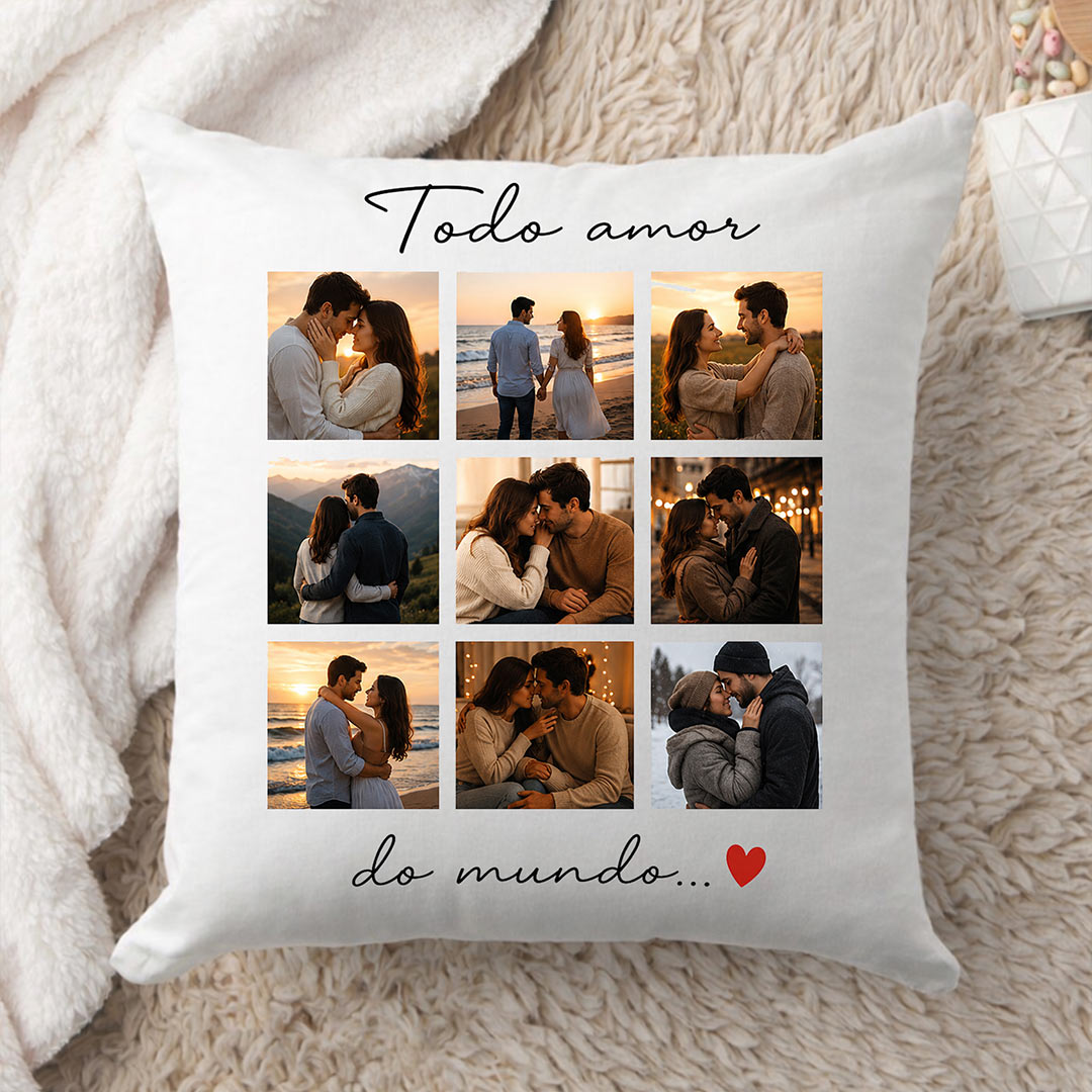 Personalized Couple Photo Cushion Cover | Custom Romantic Memory Pillow Gift for Couples, Husband & Wife - 10x10 Inch | Love Craft Gifts™