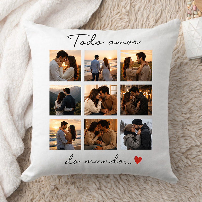 Personalized Couple Photo Cushion Cover | Custom Romantic Memory Pillow Gift for Couples, Husband & Wife - 10x10 Inch | Love Craft Gifts™