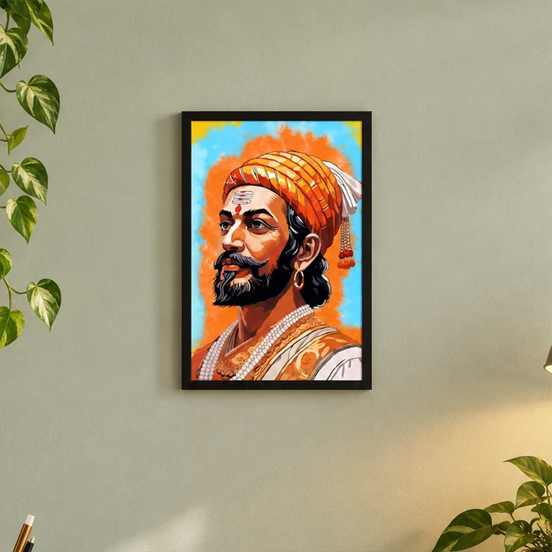 Traditional Maratha Warrior Portrait Frame | Heritage-Inspired Indian Décor | Love Craft Gifts™