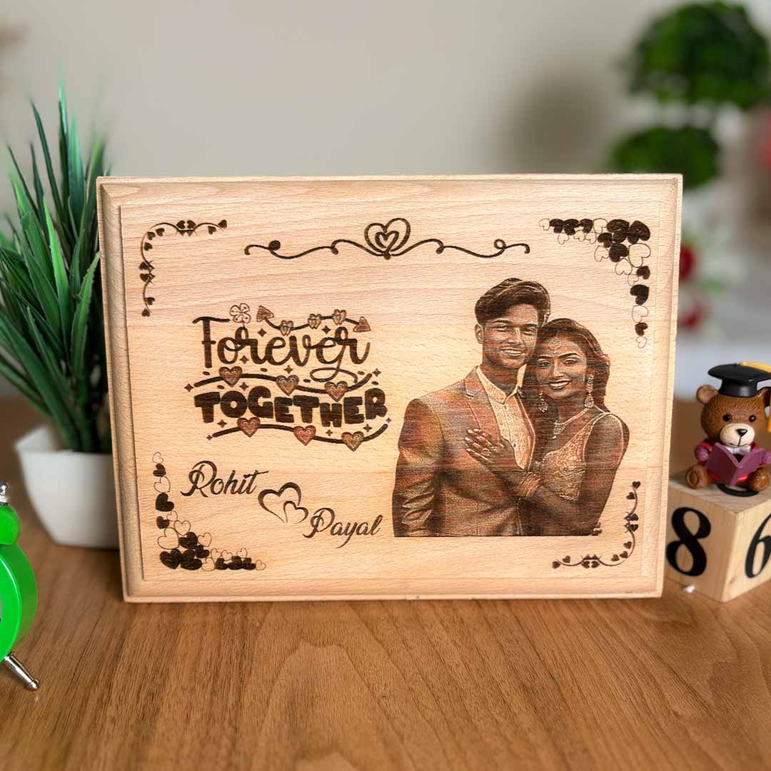 Valentine's Wooden Engraving Wooden Frame